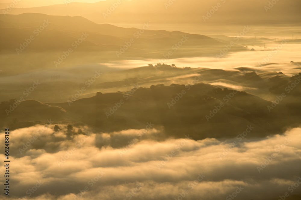 sunrise over the valley