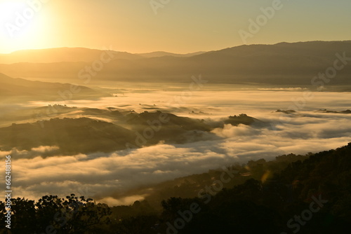 sunset over the mountains