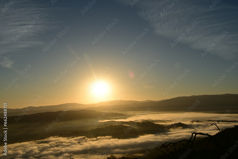 Fototapeta premium sunset in the mountains