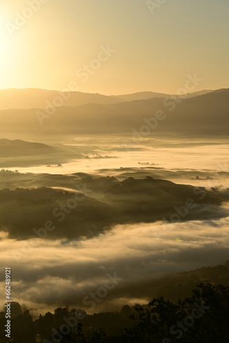 sunset in the mountains