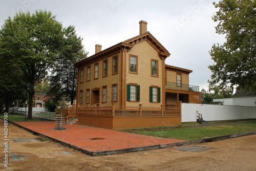 Springfield, Illinois, USA; 1st October 2023: Original Abraham Lincoln house. photo