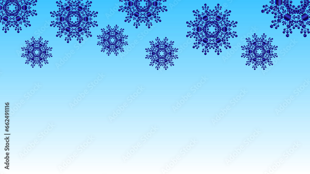 Blue snowflake on pastel white color gradient background. Happy New Year. Merry Christmas card. Design for template, layout, web page, banner, flyer. Celebration poster. Xmas. Frosty winter Blue snowflake on pastel white color gradient background. Happy New Year. Merry Christmas card. Design for template, layout, web page, banner, flyer. Celebration poster. Xmas. Frosty winter