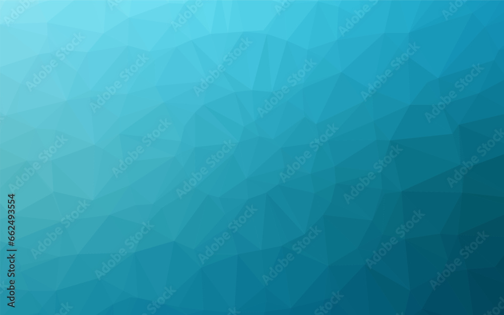 Light BLUE vector shining triangular template.