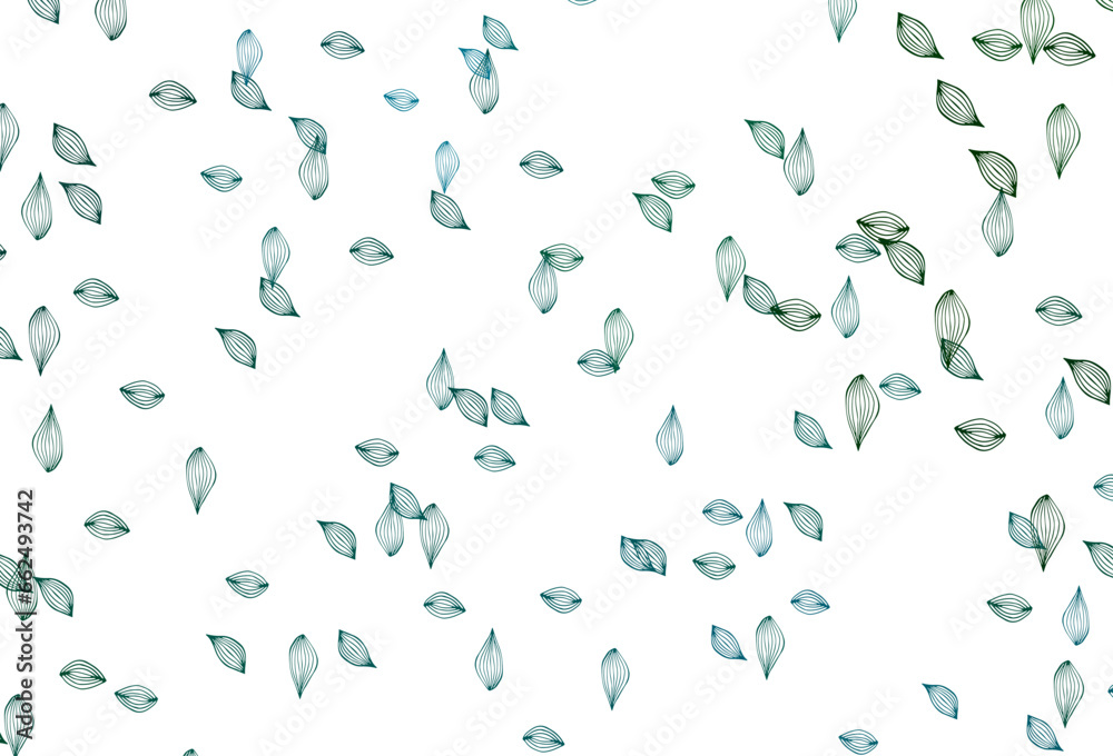 Light Blue, Green vector doodle template.