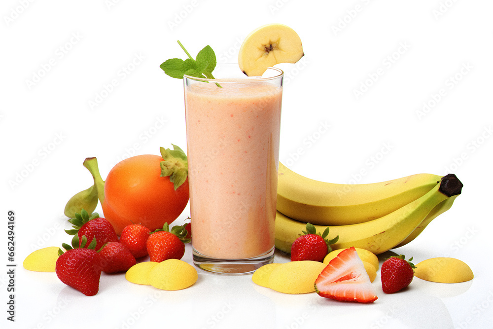 Studio Photography of Health Fruit Smoothies on White Backdrop Studio Photography of Health Fruit Smoothies on White Backdrop