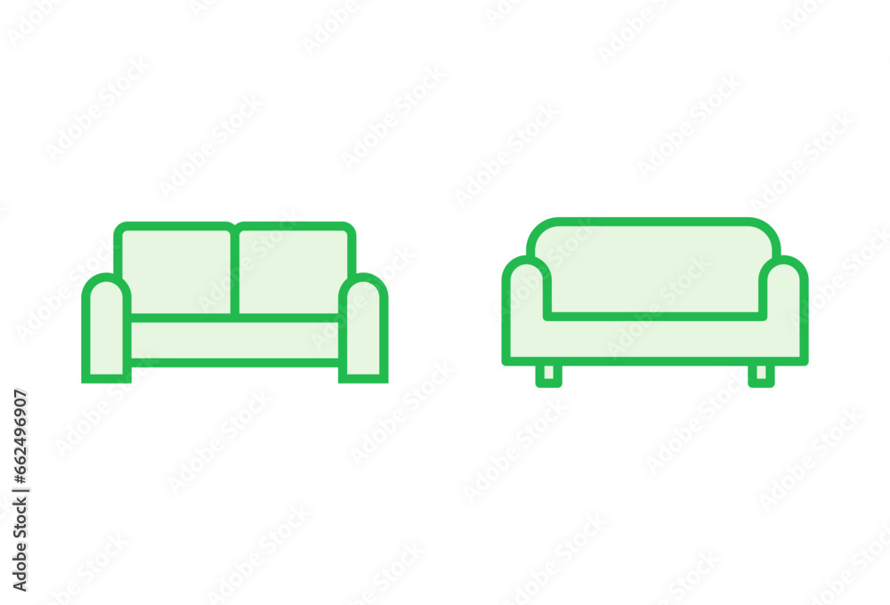 Sofa icon set. sofa icon illustration Sofa icon set. sofa icon illustration