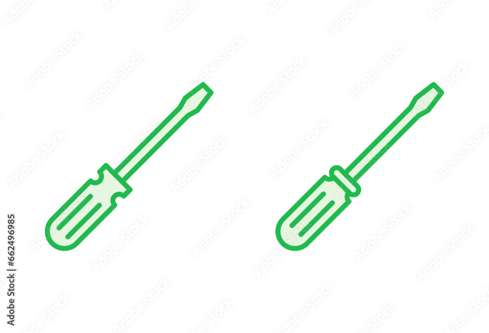 Screwdriver icon set. tools icon vector Screwdriver icon set. tools icon vector