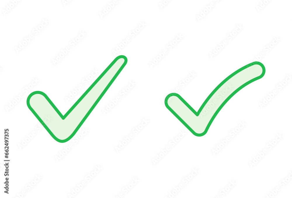 Check mark set. Check mark icon. Tick mark symbol vector Check mark set. Check mark icon. Tick mark symbol vector