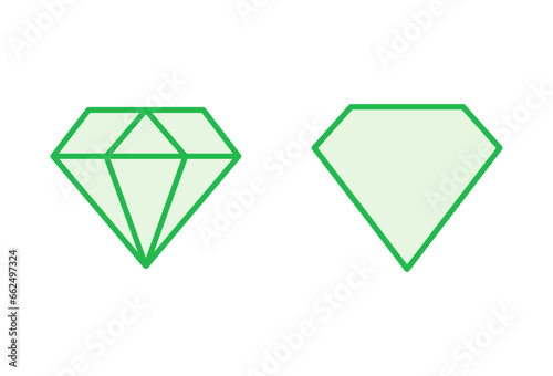 Diamond icon set. diamond gems vector icon.