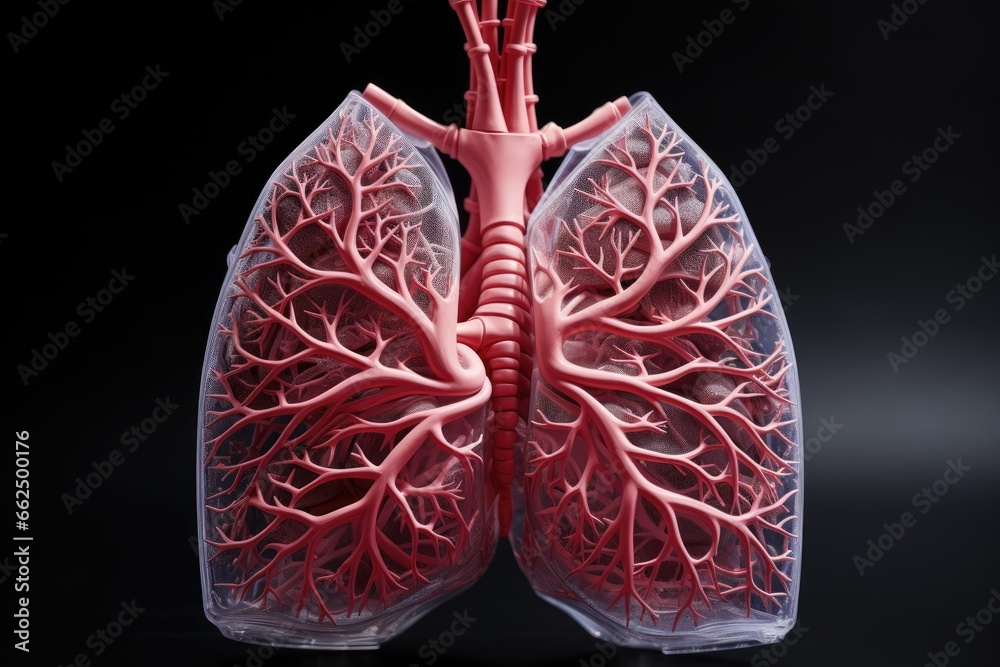 Human lungs an organ system part of the anatomy model Human lungs an organ system part of the anatomy model