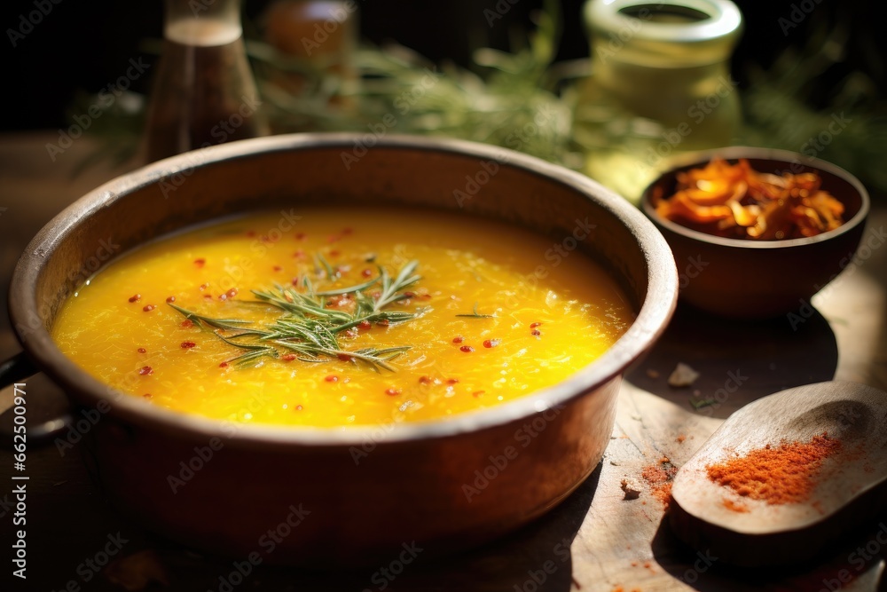 Rosemary and paprika infused squash soup
