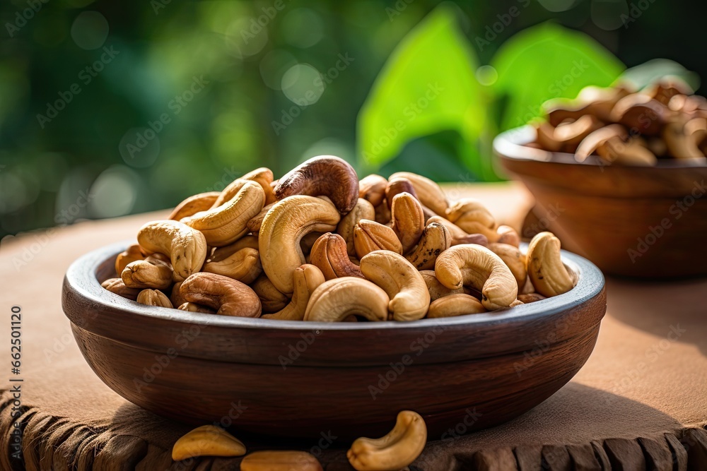 Spicy roasted cashews rich in fiber protein and healthy fats commonly eaten in India Spicy roasted cashews rich in fiber protein and healthy fats commonly eaten in India