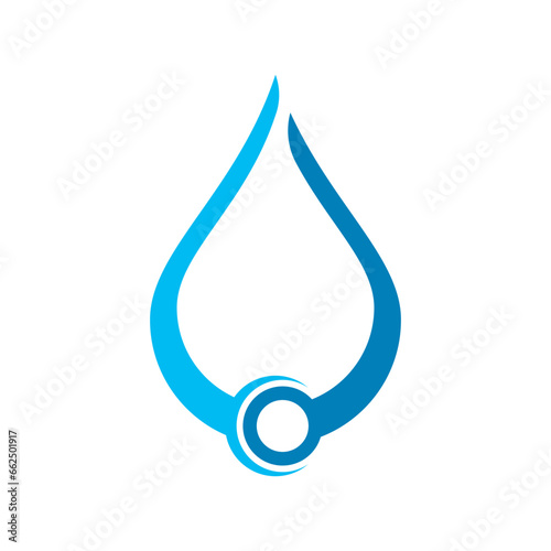 water technolgy logo vector icon simple illustration