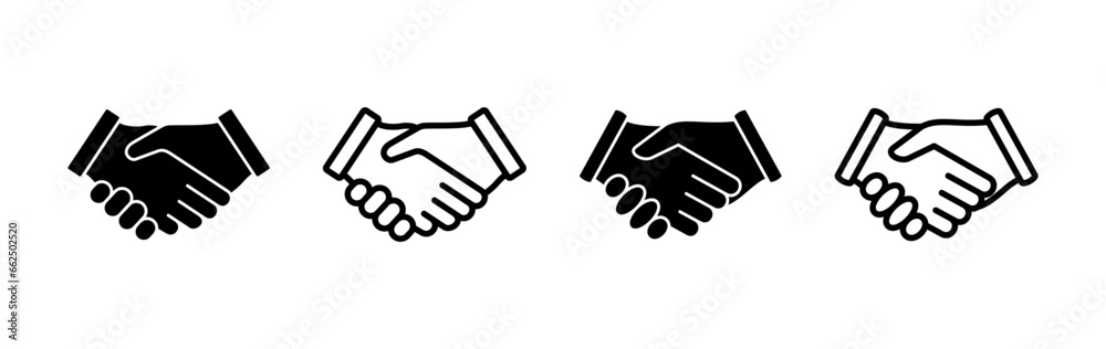 Hand shake icon vector. business handshake. contract agreement. partnership