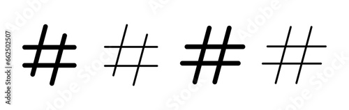 Hashtag icon vector. hashtag simbols