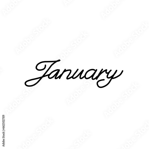 Handwritten names of month