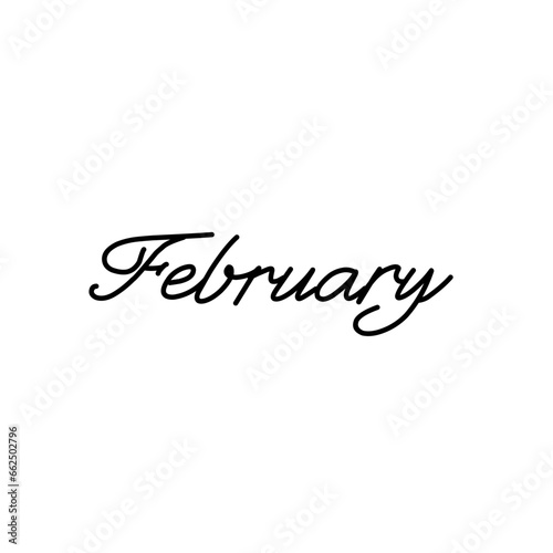 Handwritten names of month
