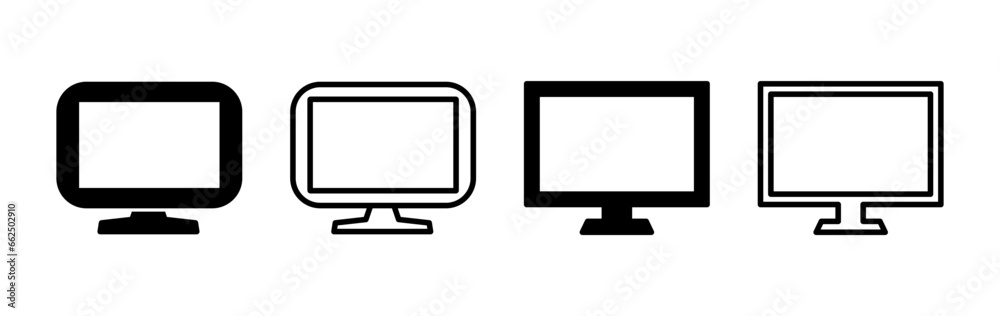 Computer icon vector. computer monitor icon. Computer icon vector. computer monitor icon.