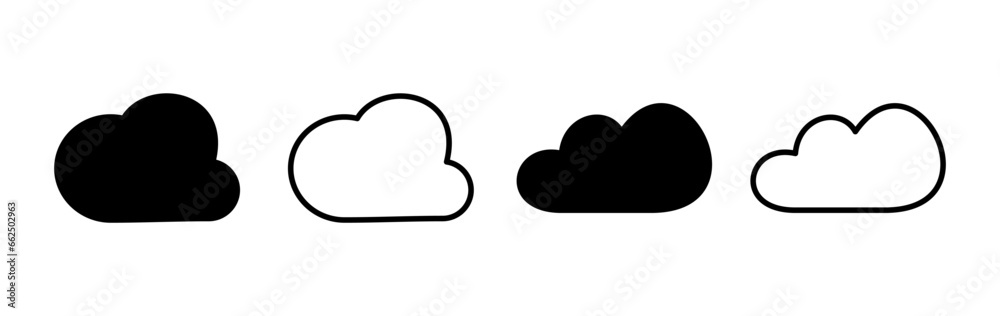 Cloud icon vector. cloud data. cloud services Cloud icon vector. cloud data. cloud services