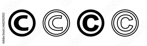 Copyright icon vector. copyright symbol