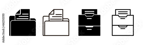 Archive icon vector. archive storage icon vector. folders icon.