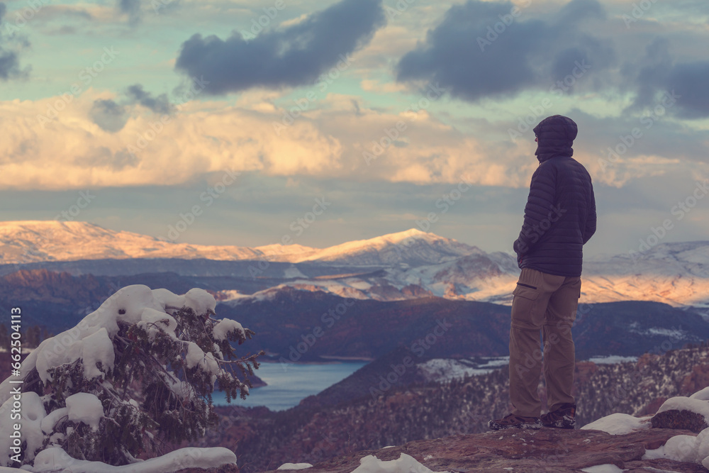 Fototapeta premium Winter in Flaming Gorge