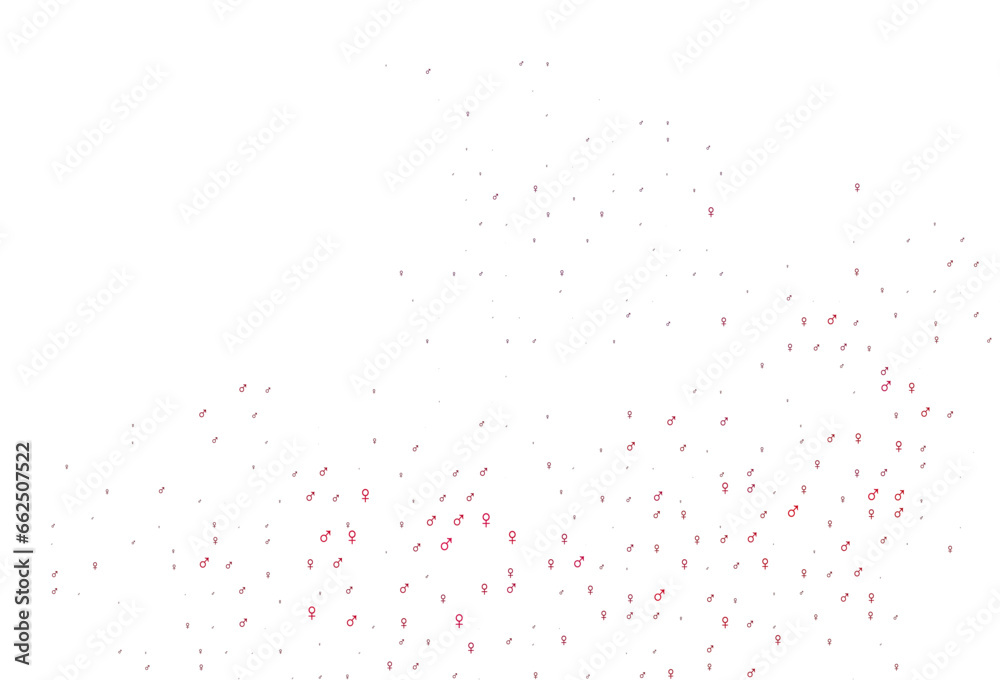 Light pink vector backdrop with gender signs.