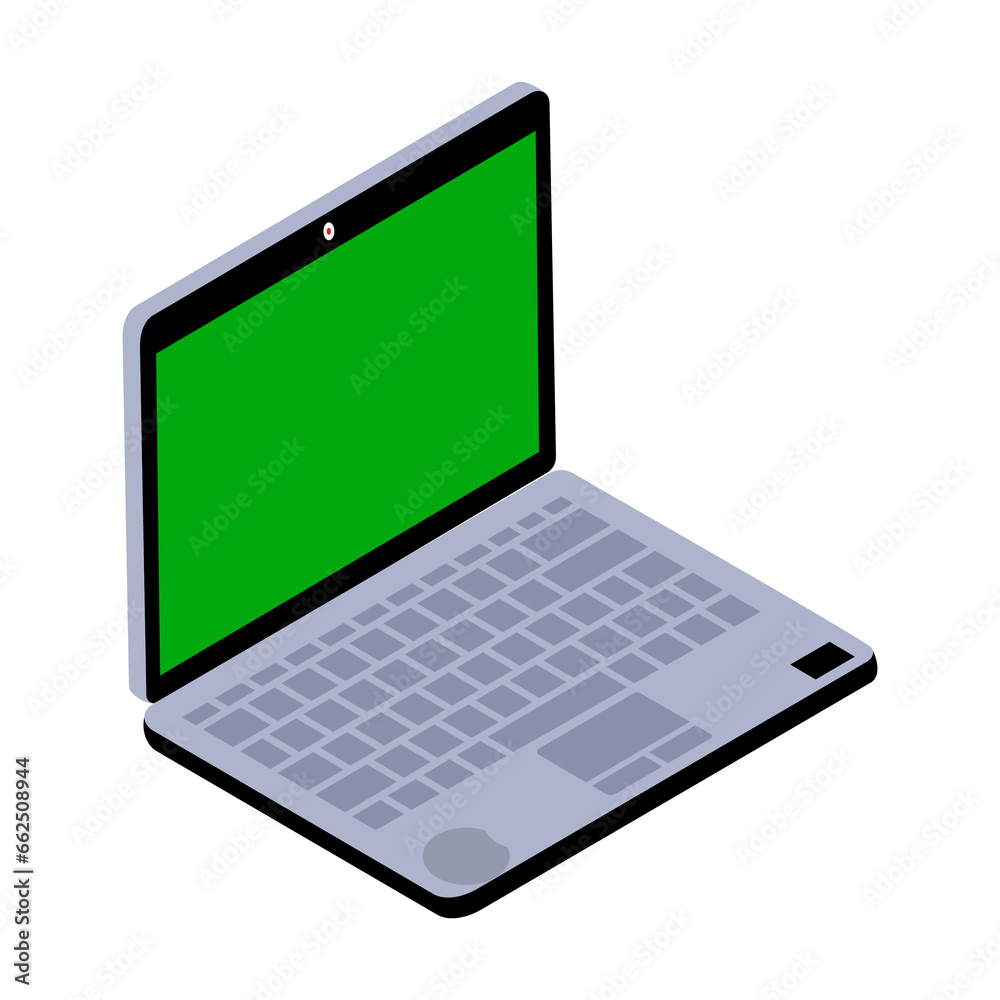 Blank Green Screen Laptop Clipart Isolated on a Transparent Background. Blank Green Screen Laptop Clipart Isolated on a Transparent Background.
