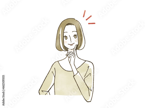 笑顔の女性