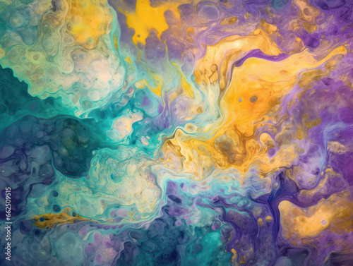 Abstract Colorful Liquid Marble Texture, Generative AI © Vig