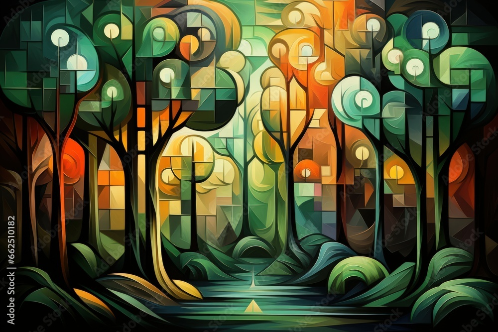 Obraz premium Enchanted forests with sentient talking trees - Generative AI