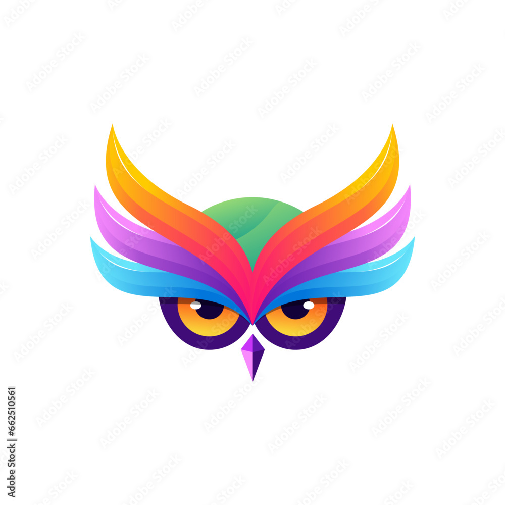Owl Modern Logo Vector Template
