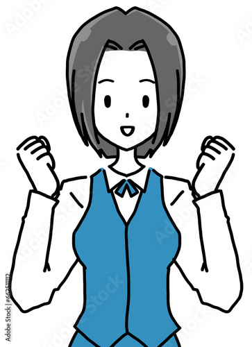 スーツ　よろこぶ女性