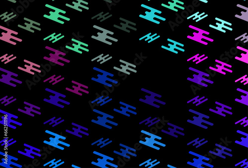 Dark Multicolor, Rainbow vector background with straight lines.