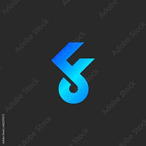 d and F monogram logo. Unique and elegant.