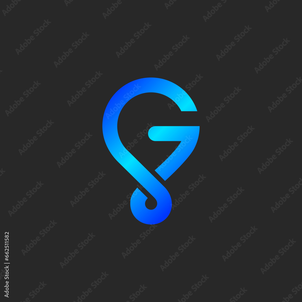 G and S monogram logo. Unique and elegant. G and S monogram logo. Unique and elegant.