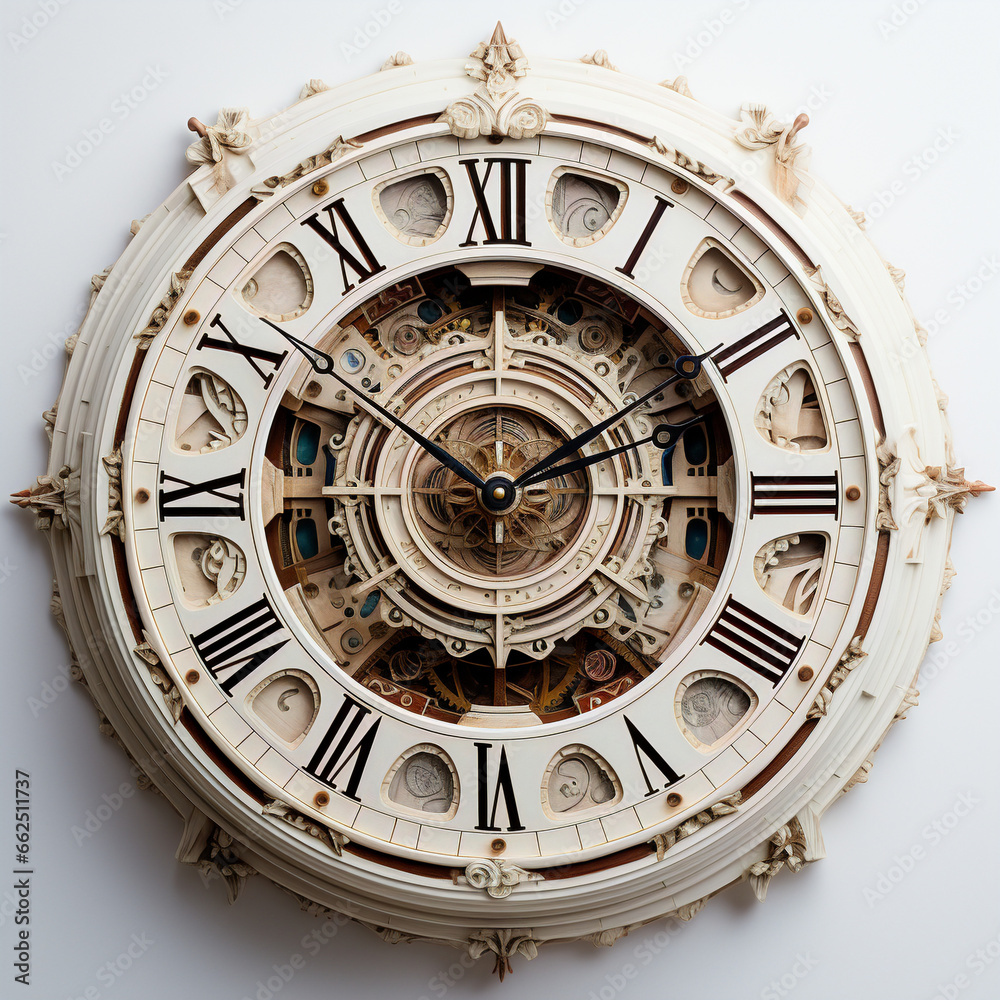 old clock on the wall. Generative AI