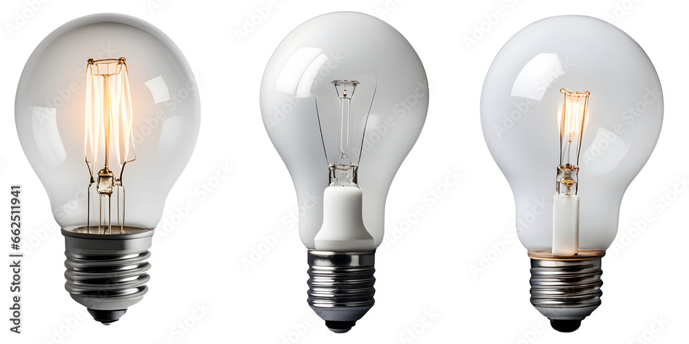 light bulb isolated on white background. Generative AI light bulb isolated on white background. Generative AI