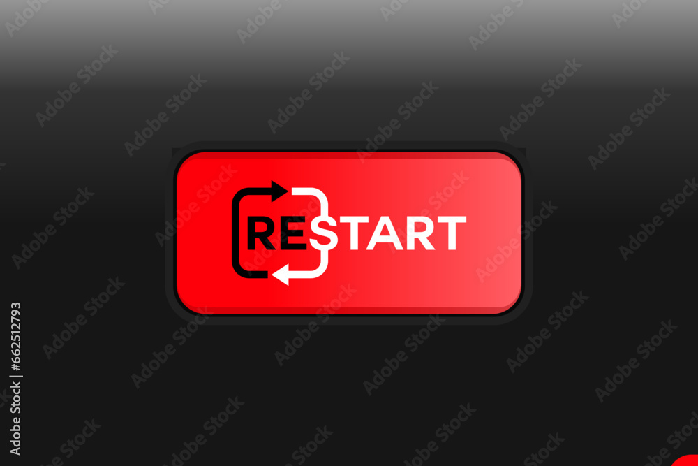 vector is the word restart. Computer and Handphone, android vector is the word restart. Computer and Handphone, android