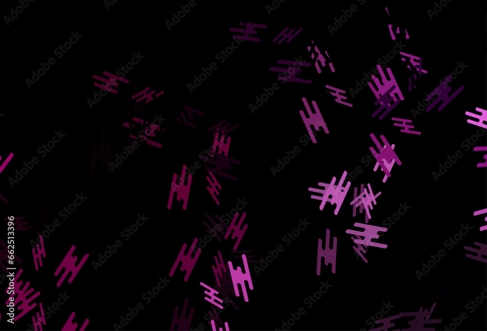 Dark Pink vector backdrop with long lines.