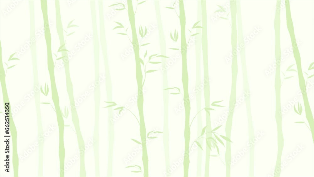 Background with green bamboo stems