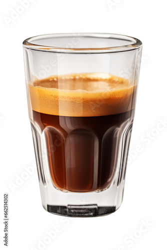 Cup of rich and aromatic coffee on white transparent background