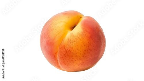 A peach on a transparent white background