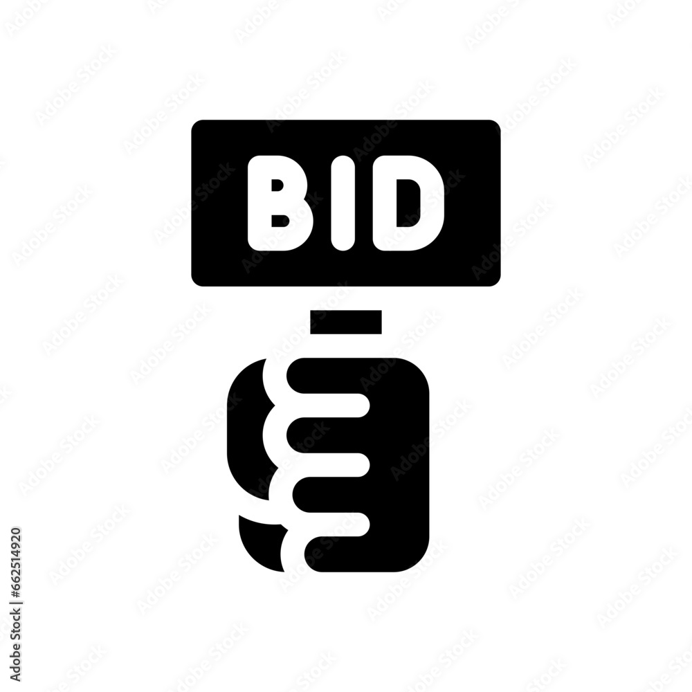 bid glyph icon