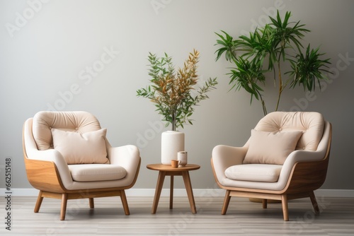 Two chairs in psychotherapy office