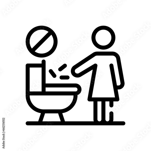 toilet line icon