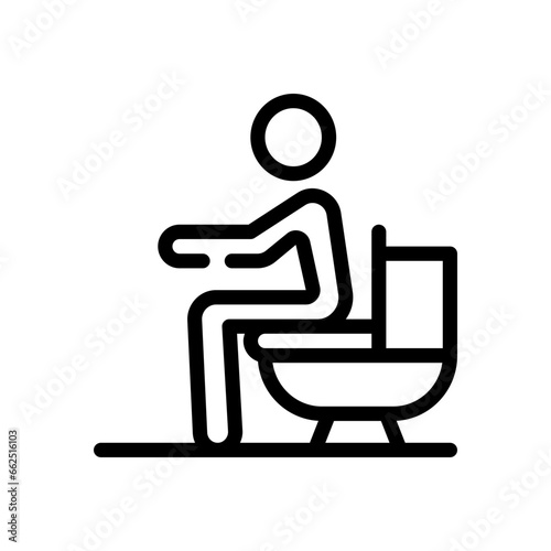 toilet line icon