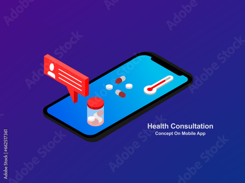 health consultation concept on mobile phone