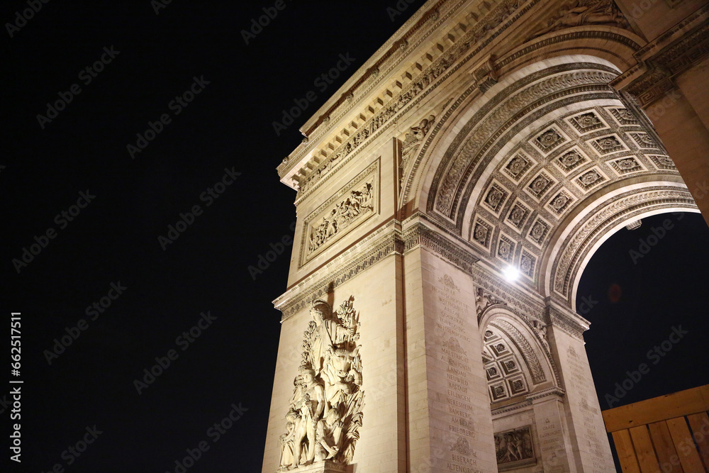 Triumphal Arch at night - Paris, France