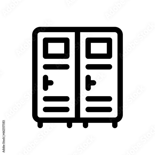 locker room line icon